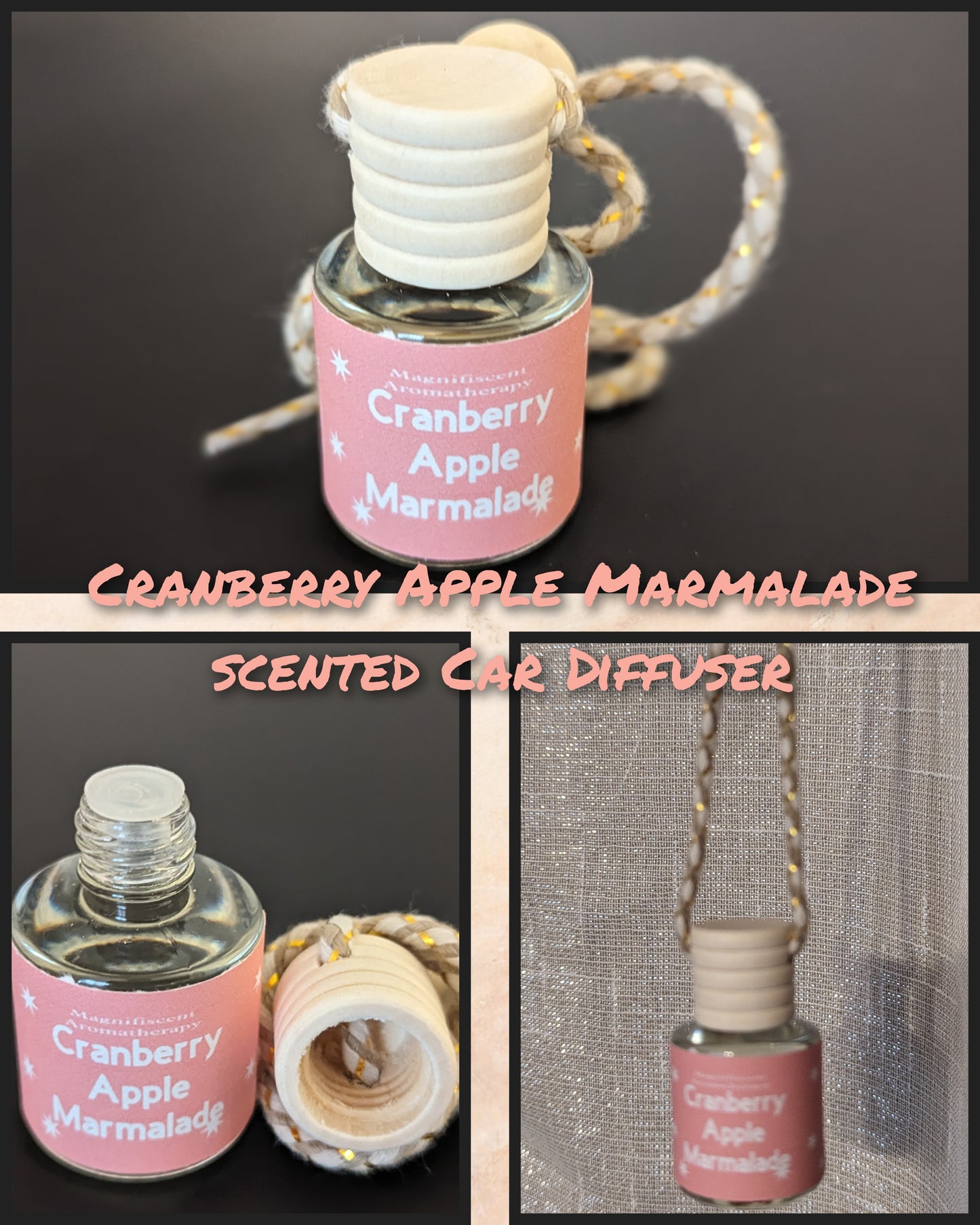 Cranberry Apple Marmalade scented Car Diffuser