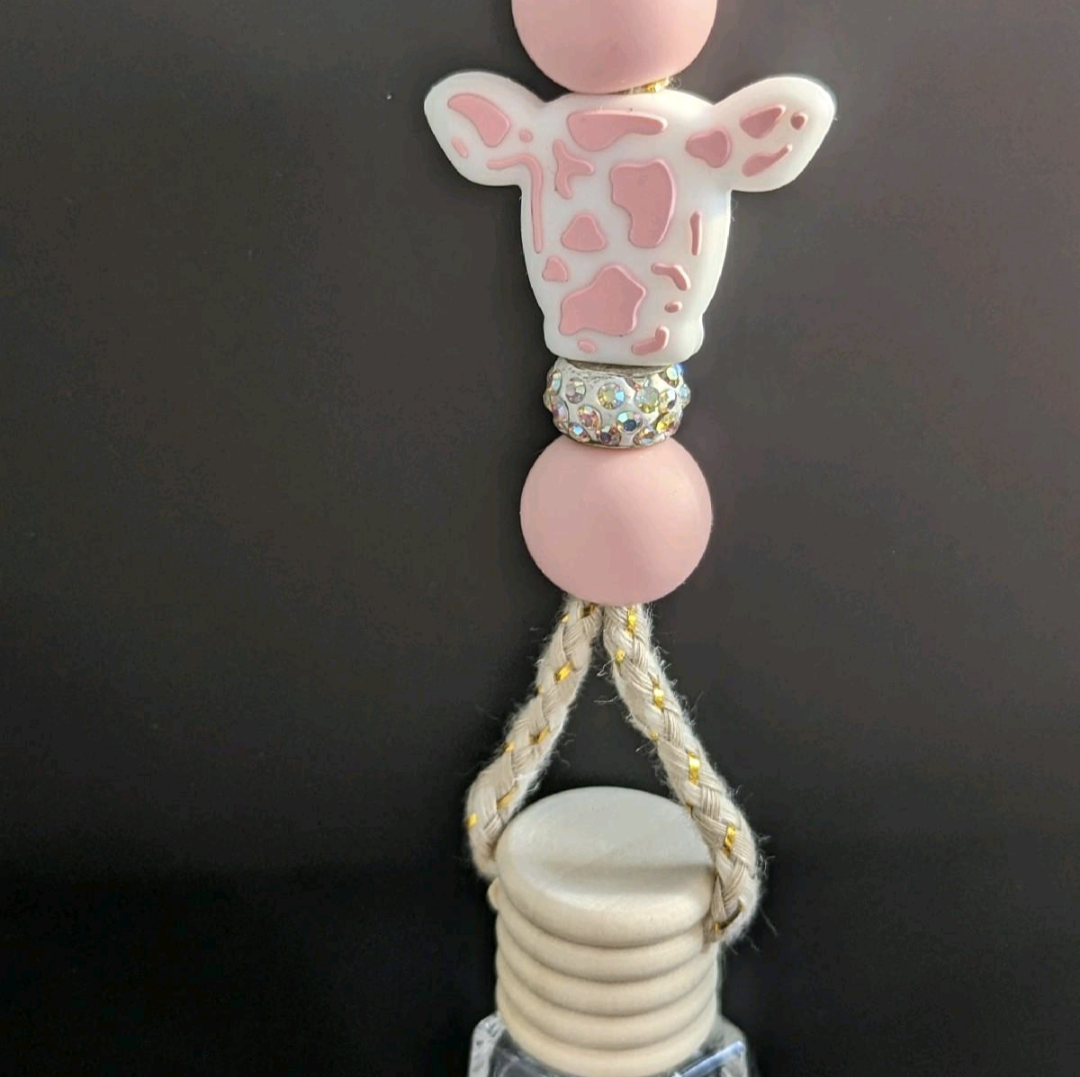 Pink spotted Cow with rhinestones
